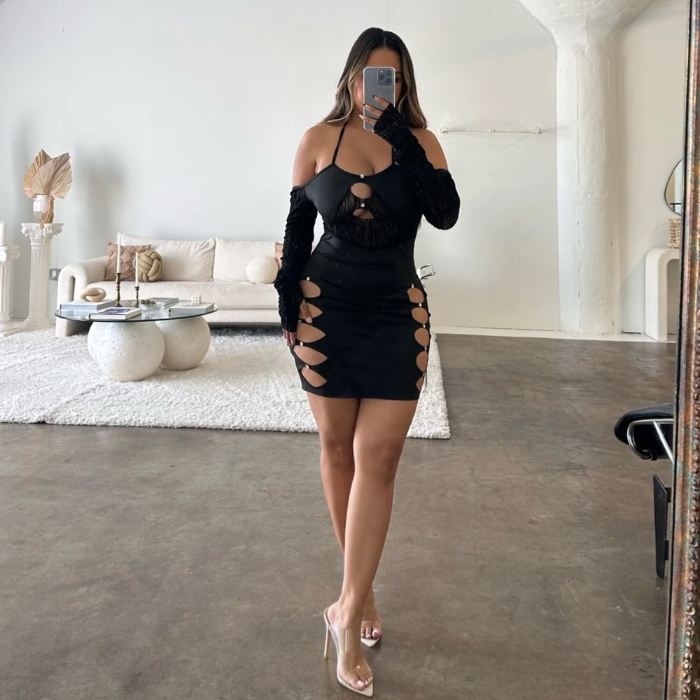 Black mini dress never worn brand new with tags